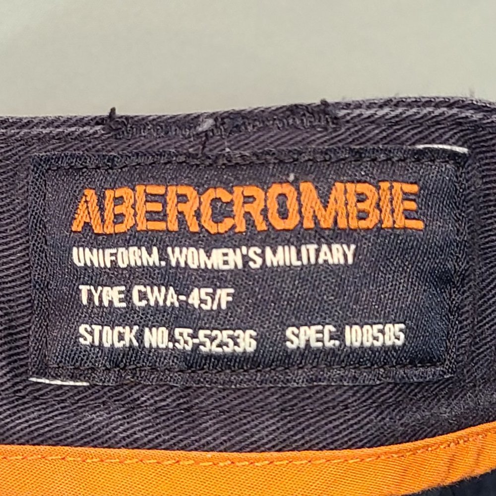Vintage Abercrombie Pants Uniform Womens Military Blue Pants Womens 0  34 Inseam - Picture 8 of 11